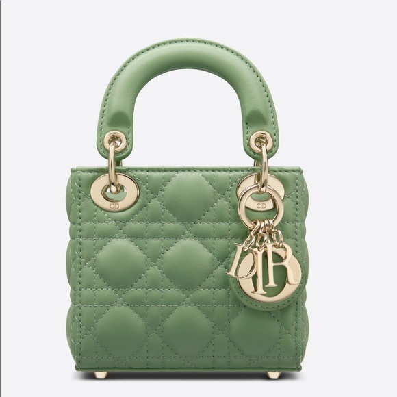 MICRO LADY DIOR BAG
Dark Mint Cannage Lambskin - Picture 9 of 17